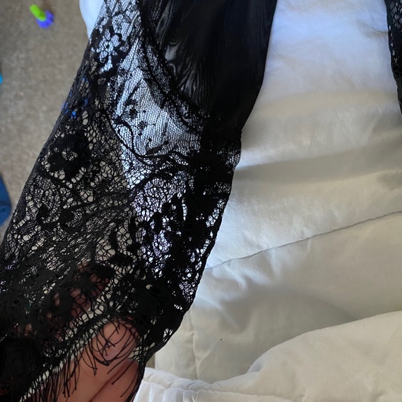 NWOT Black Mesh Thong Teddy - Picture 2 of 5